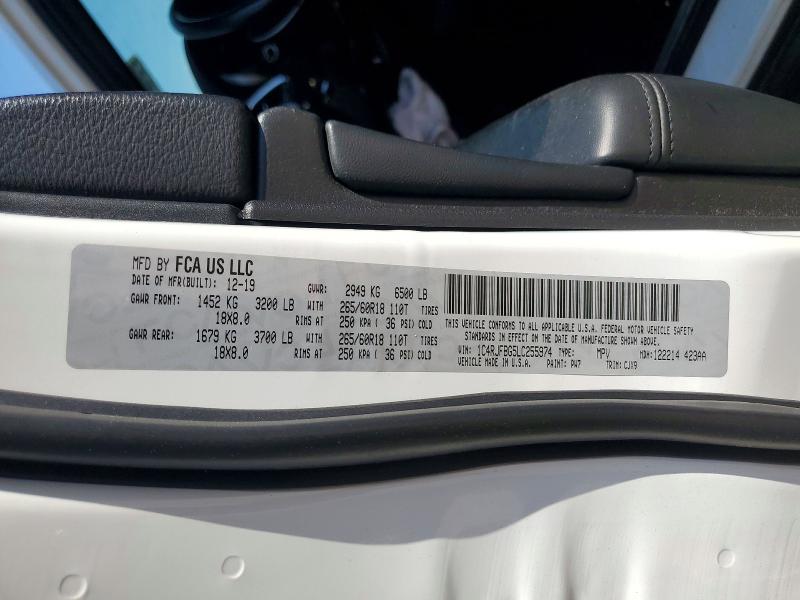 Продажа на аукционе авто 2020 Jeep Grand Cherokee, vin: 1C4RJFBG5LC255974, номер лота: 50047156