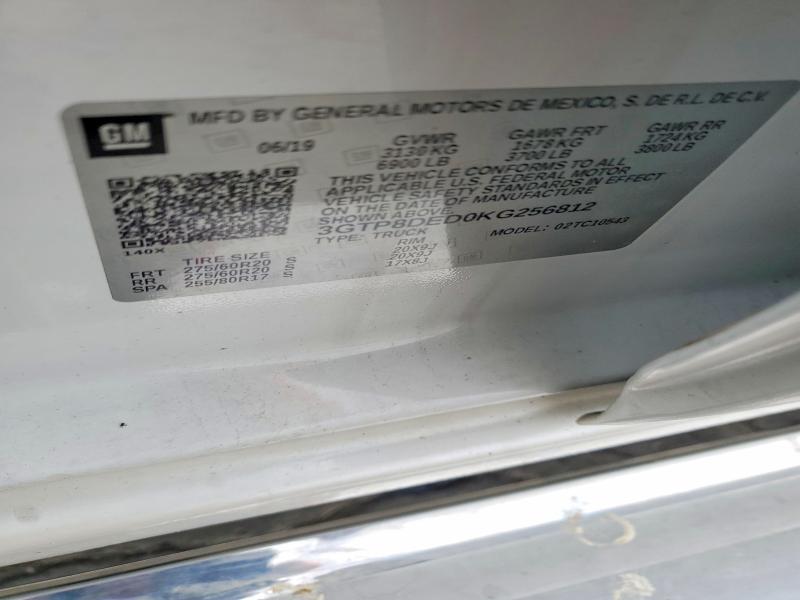 Продажа на аукционе авто 2019 Gmc Sierra, vin: 3GTP8DED0KG256812, номер лота: 49744546