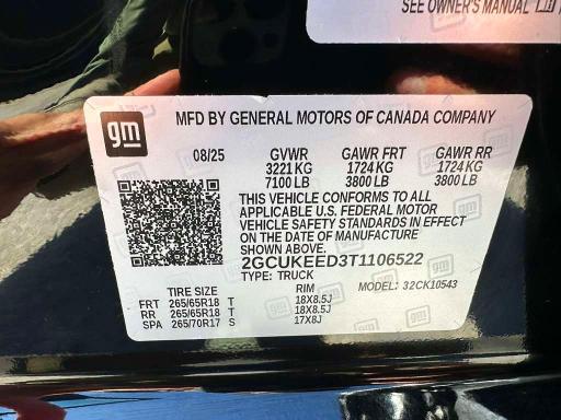 Продажа на аукционе авто 2026 Chevrolet Silverado, vin: 2GCUKEED3T1106522, номер лота: 50850036