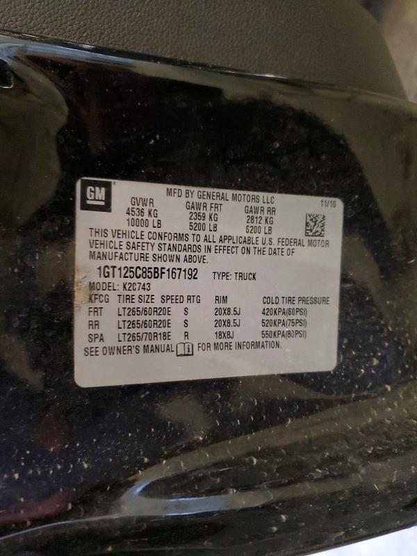 Aukcja sprzedaży 2011 Gmc Sierra, vin: 1GT125C85BF167192, numer aukcji: 51513266