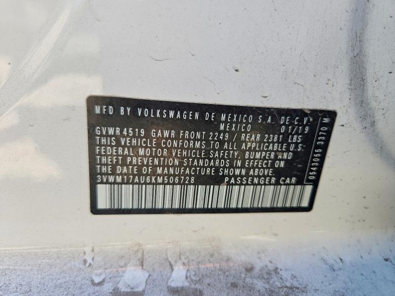 Auction sale of the 2019 Volkswagen Golf Alltrack, vin: 3VWM17AU6KM506728, lot number: 49928786