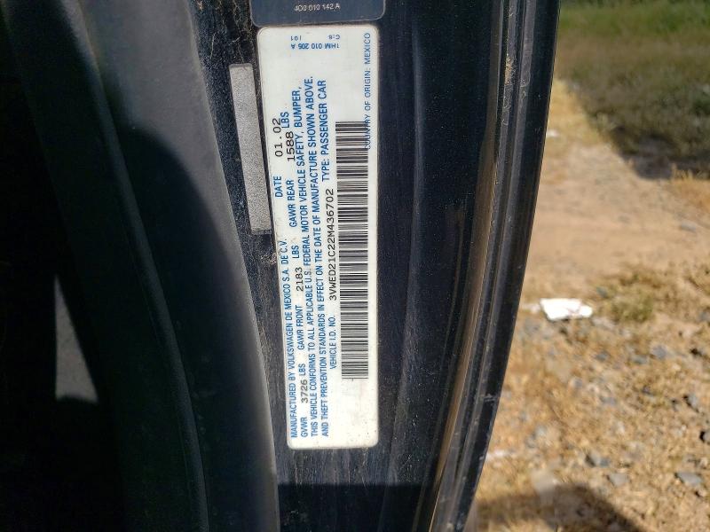 46398736 :رقم المزاد ، 3VWED21C22M436702 vin ، 2002 Volkswagen New Beetle مزاد بيع