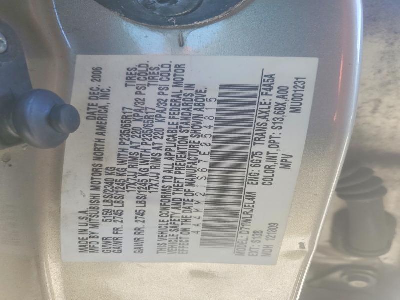 Продаж на аукціоні авто 2007 Mitsubishi Endeavor, vin: 4A4MM21S67E054815, номер лоту: 48912496