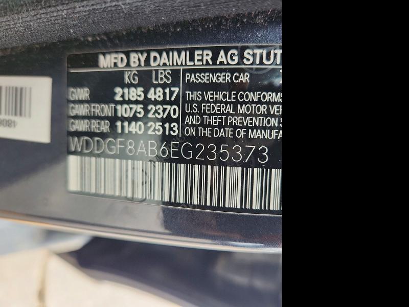 2014 Mercedes Benz C მანქანა იყიდება აუქციონზე, vin: WDDGF8AB6EG235373, აუქციონის ნომერი: 51650886