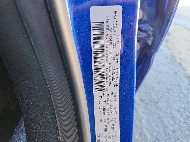 Aukcja sprzedaży 2019 Ram 1500, vin: 1C6SRFFT0KN777195, numer aukcji: 50982506