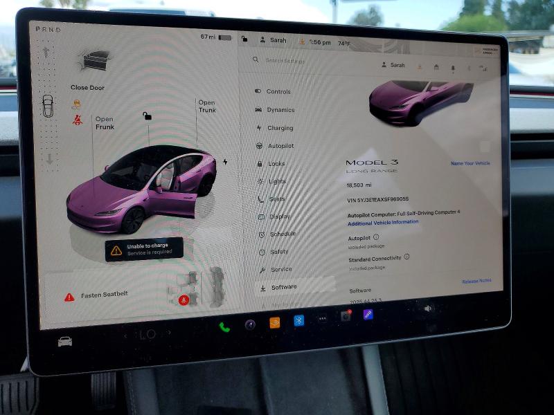 Продаж на аукціоні авто 2025 Tesla Model 3, vin: 5YJ3E1EAXSF969055, номер лоту: 48186406
