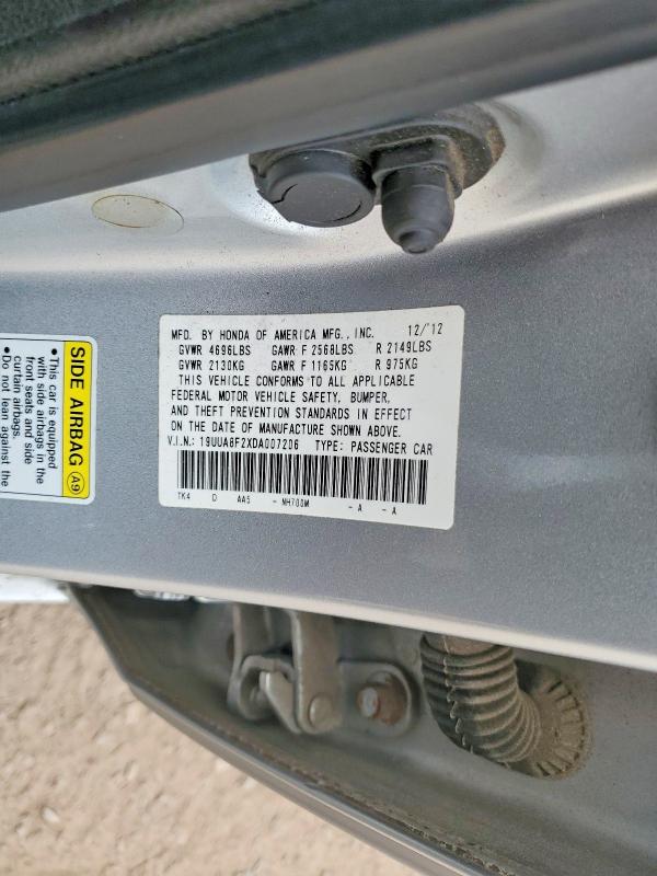 Продаж на аукціоні авто 2013 Acura Tl, vin: 19UUA8F2XDA007206, номер лоту: 47941766