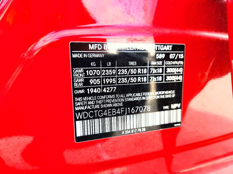 48483976 :رقم المزاد ، WDCTG4EB4FJ167078 vin ، 2015 Mercedes Benz Gla مزاد بيع