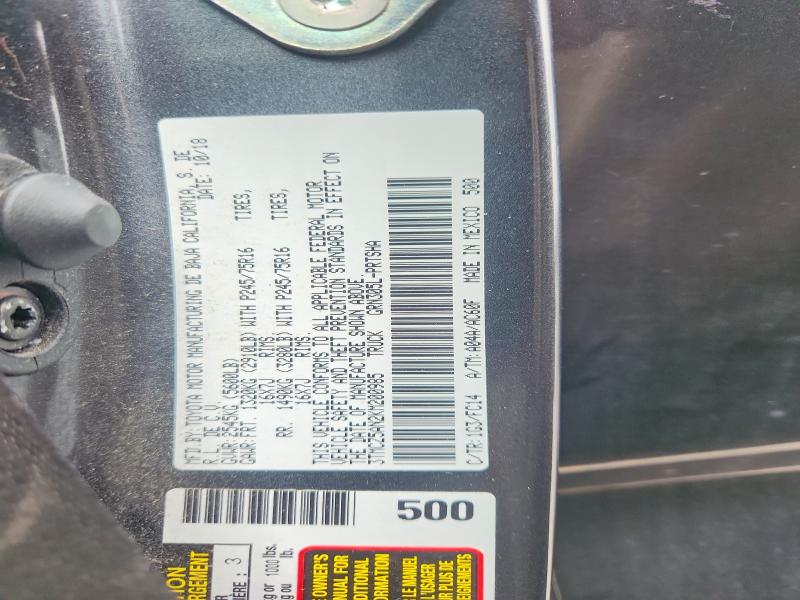 2019 Toyota Tacoma მანქანა იყიდება აუქციონზე, vin: 3TMCZ5AN2KM200985, აუქციონის ნომერი: 51605606