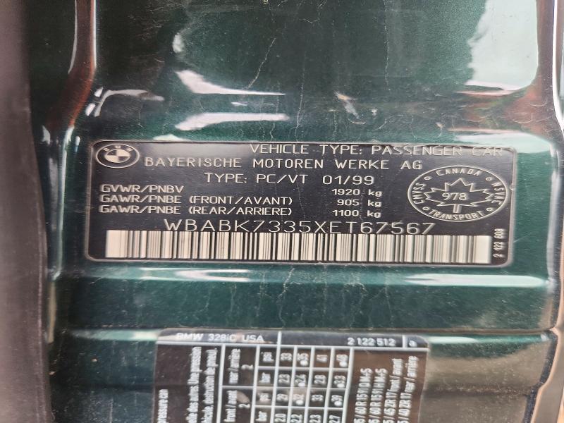 Продажа на аукционе авто 1999 Bmw 328, vin: WBABK7335XET67567, номер лота: 50155256