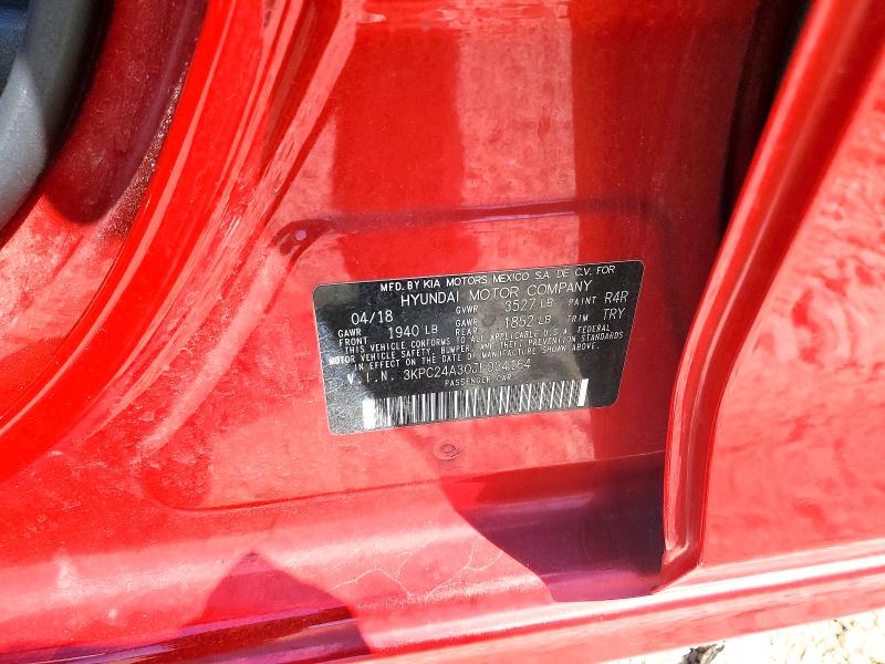 50490026 :رقم المزاد ، 3KPC24A30JE034164 vin ، 2018 Hyundai Accent مزاد بيع