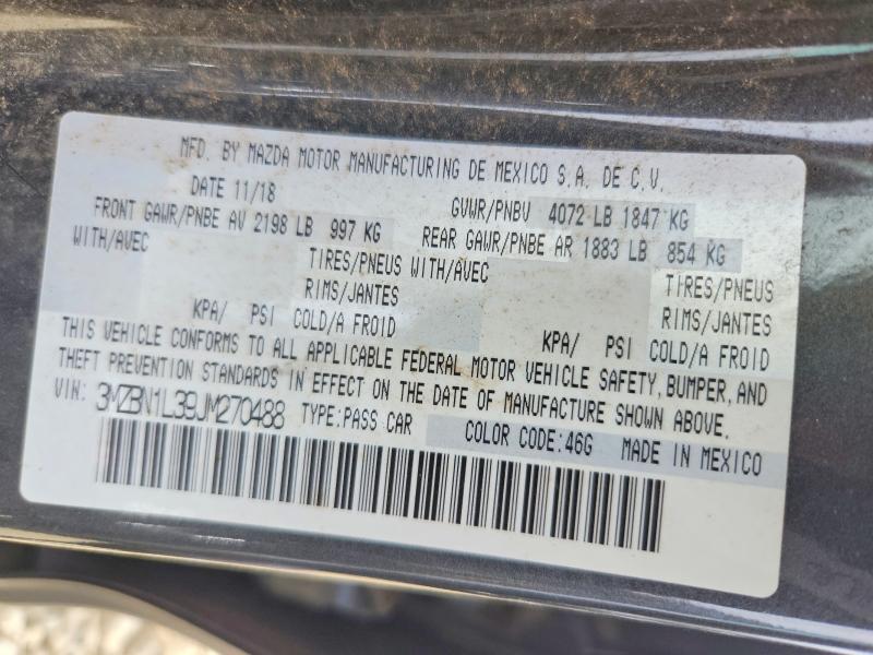 50933246 :رقم المزاد ، 3MZBN1L39JM270488 vin ، 2018 Mazda 3 مزاد بيع