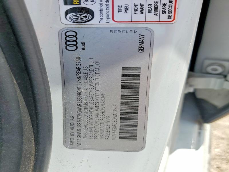 Продаж на аукціоні авто 2013 Audi A6, vin: WAUHGAFC8DN073578, номер лоту: 50342406