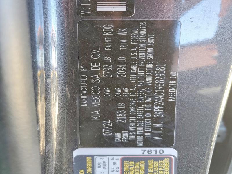 Aukcja sprzedaży 2024 Kia Forte, vin: 3KPF24AD1RE829581, numer aukcji: 50883086