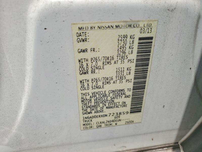 Продаж на аукціоні авто 2013 Nissan Frontier, vin: 1N6AD0ERXDN723859, номер лоту: 51338406