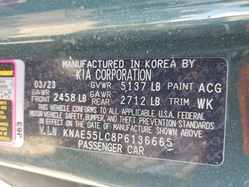 51495796 :رقم المزاد ، KNAE55LC8P6136665 vin ، 2023 Kia Stinger مزاد بيع