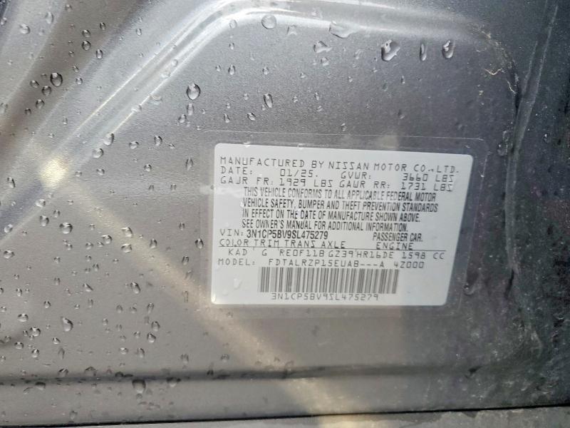 Продаж на аукціоні авто 2025 Nissan Kicks Play, vin: 3N1CP5BV9SL475279, номер лоту: 50702816