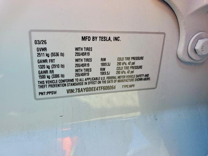 Продажа на аукционе авто 2026 Tesla Model Y, vin: 7SAYGDEE4TF606064, номер лота: 51186986