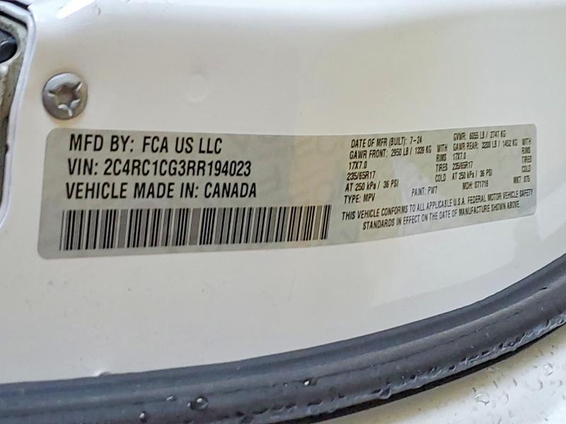 2024 Chrysler Voyager მანქანა იყიდება აუქციონზე, vin: 2C4RC1CG3RR194023, აუქციონის ნომერი: 48338716