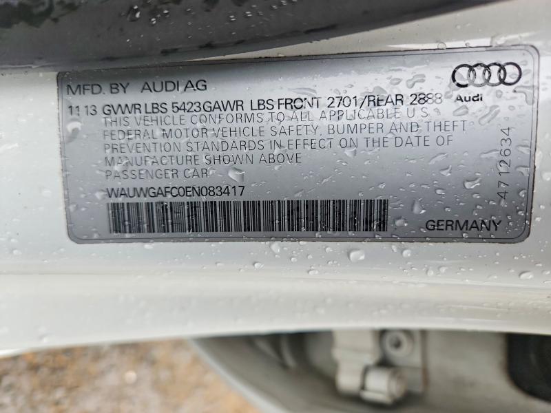 Aukcja sprzedaży 2014 Audi A7, vin: WAUWGAFC0EN083417, numer aukcji: 50071306