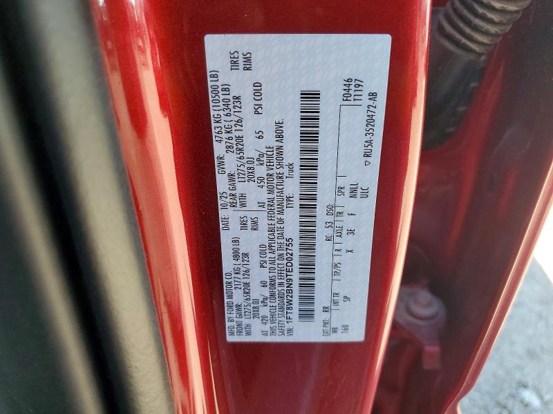 49120896 :رقم المزاد ، 1FT8W2BN9TED02755 vin ، 2026 Ford F250 مزاد بيع