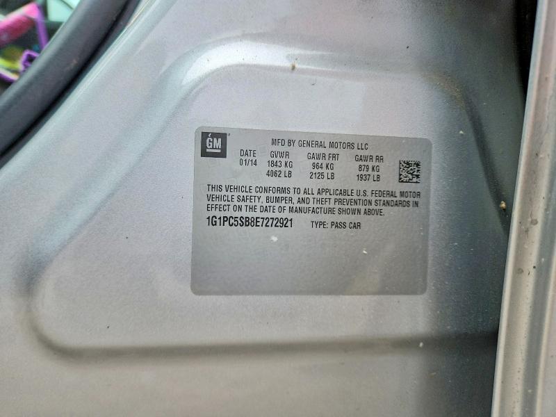 Продаж на аукціоні авто 2014 Chevrolet Cruze, vin: 1G1PC5SB8E7272921, номер лоту: 51677076