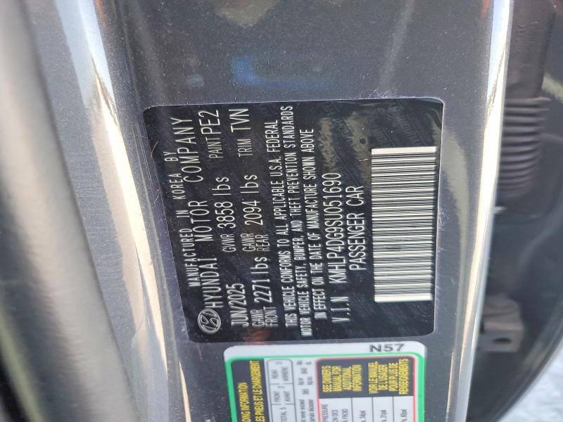 2025 Hyundai Elantra მანქანა იყიდება აუქციონზე, vin: KMHLP4DG9SU051690, აუქციონის ნომერი: 49931706