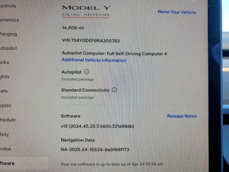 Продажа на аукционе авто 2024 Tesla Model Y, vin: 7SAYGDEF9RA300783, номер лота: 50711226