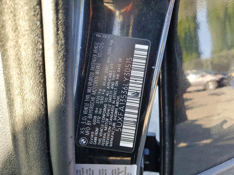 51270316 :رقم المزاد ، 5UXFA13536LY30515 vin ، 2006 Bmw X5 مزاد بيع