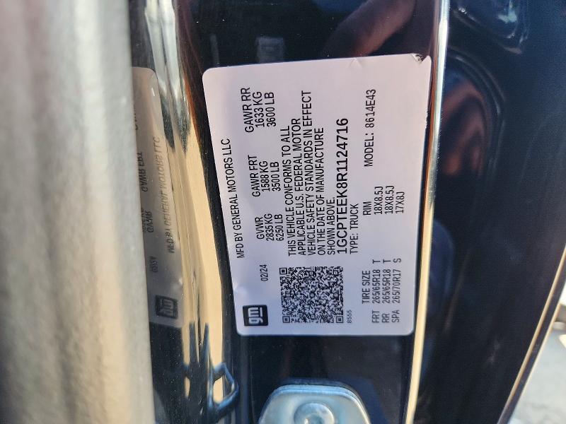 Aukcja sprzedaży 2024 Chevrolet Colorado, vin: 1GCPTEEK8R1124716, numer aukcji: 49814356