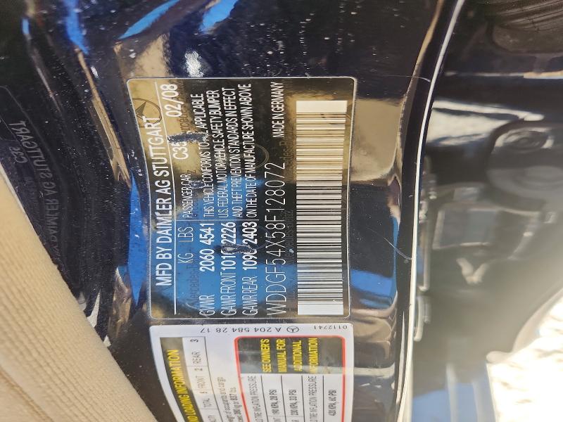 Продаж на аукціоні авто 2008 Mercedes-benz C, vin: WDDGF54X58F128072, номер лоту: 49454576