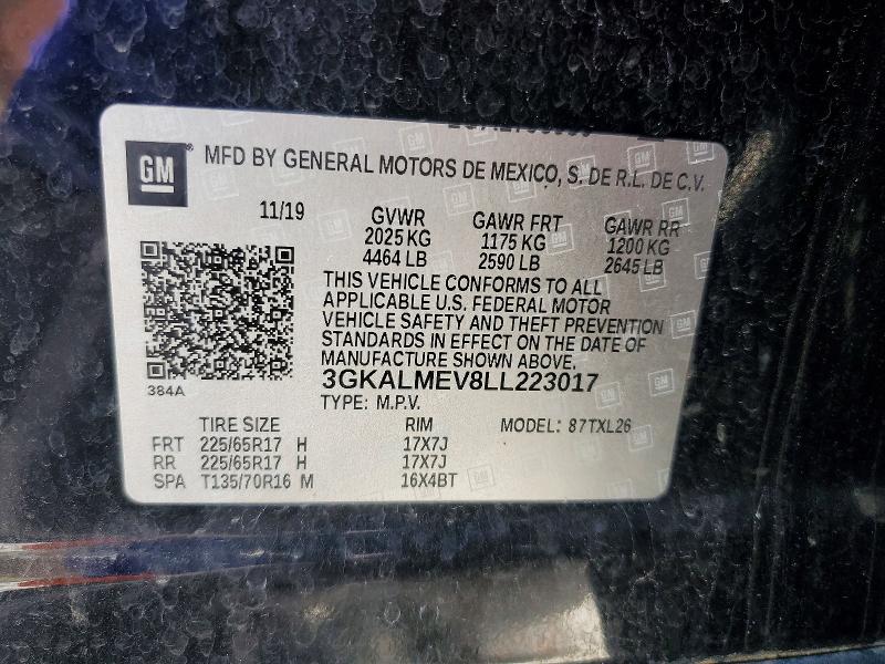 Продаж на аукціоні авто 2020 Gmc Terrain, vin: 3GKALMEV8LL223017, номер лоту: 50325866