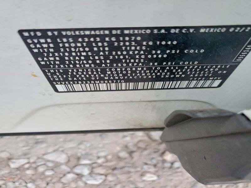 2024 Volkswagen Taos მანქანა იყიდება აუქციონზე, vin: 3VVEX7B23RM065770, აუქციონის ნომერი: 51208416
