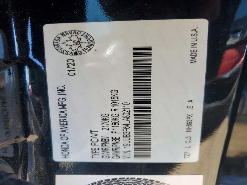 48641276 :رقم المزاد ، 19UUB3F64LA802110 vin ، 2020 Acura Tlx مزاد بيع