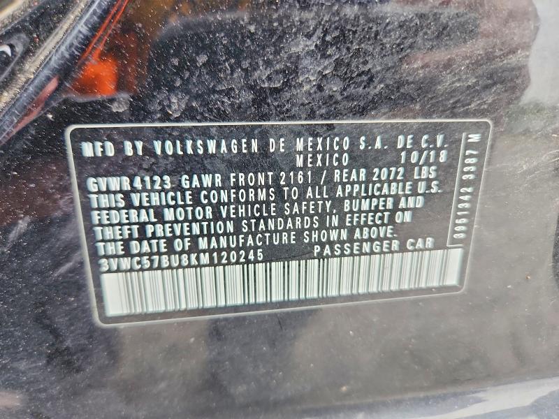 Aukcja sprzedaży 2019 Volkswagen Jetta, vin: 3VWC57BU8KM120245, numer aukcji: 51752786