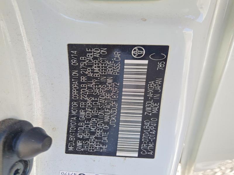 50961776 :رقم المزاد ، JTDKN3DU2F1873972 vin ، 2015 Toyota Prius مزاد بيع
