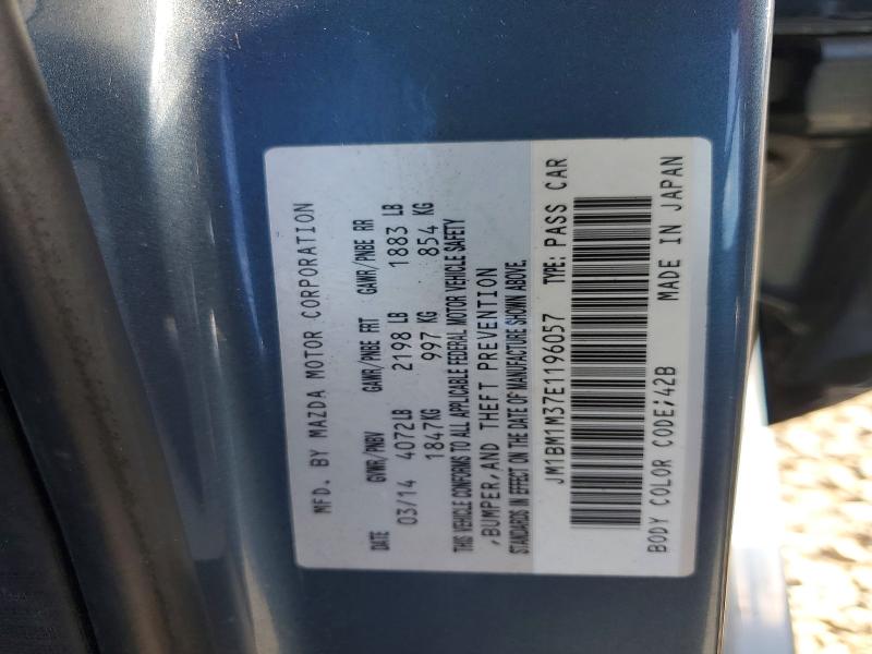 48439636 :رقم المزاد ، JM1BM1M37E1196057 vin ، 2014 Mazda 3 مزاد بيع