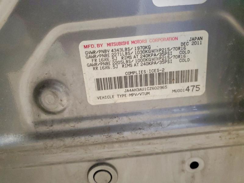 Aukcja sprzedaży 2012 Mitsubishi Rvr, vin: JA4AH3AU1CZ602965, numer aukcji: 49817956