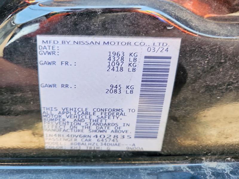 50448736 :رقم المزاد ، 1N4BL4DV6RN402835 vin ، 2024 Nissan Altima مزاد بيع