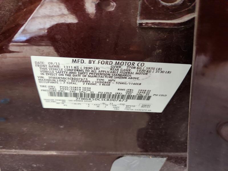 Aukcja sprzedaży 2012 Ford Flex, vin: 2FMGK5DC5CBD07673, numer aukcji: 50517956