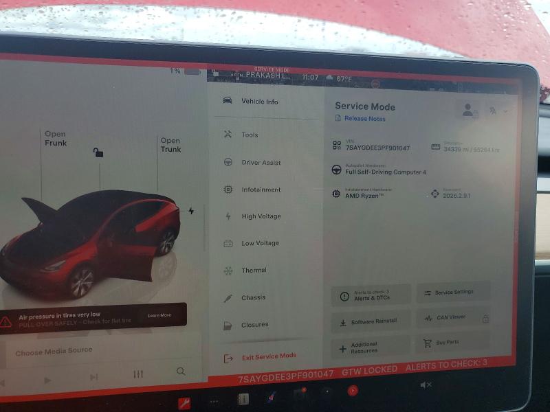 Aukcja sprzedaży 2023 Tesla Model Y, vin: 7SAYGDEE3PF901047, numer aukcji: 49507706