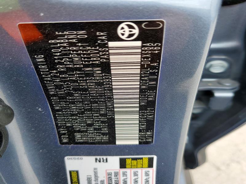 Aukcja sprzedaży 2024 Toyota Corolla, vin: 5YFS4MCE3RP193937, numer aukcji: 50018896