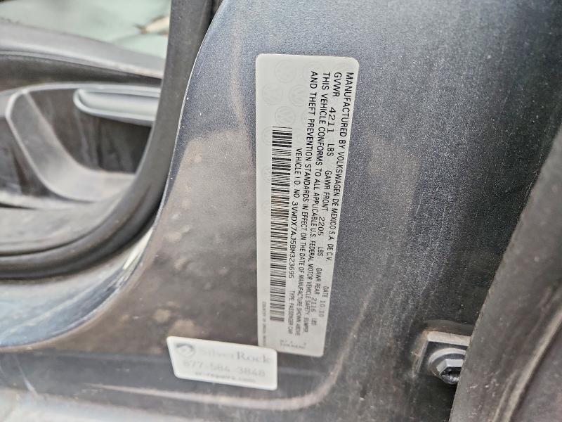 2011 Volkswagen Jetta მანქანა იყიდება აუქციონზე, vin: 3VWDX7AJ5BM323695, აუქციონის ნომერი: 49755196