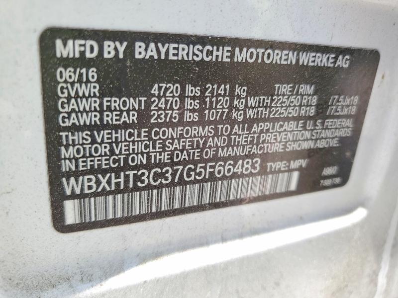 Aukcja sprzedaży 2016 Bmw X1, vin: WBXHT3C37G5F66483, numer aukcji: 49862176