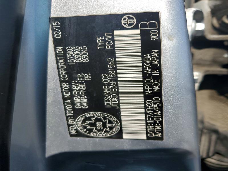 Продажа на аукционе авто 2015 Toyota Prius C, vin: JTDKDTB36F1581562, номер лота: 48615276