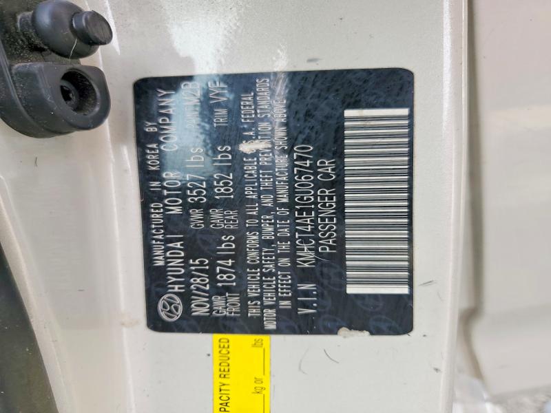 2016 Hyundai Accent მანქანა იყიდება აუქციონზე, vin: KMHCT4AE1GU067470, აუქციონის ნომერი: 51799386