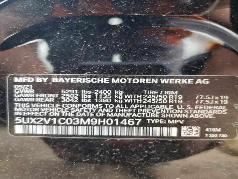 Aukcja sprzedaży 2021 Bmw X4, vin: 5UX2V1C03M9H01467, numer aukcji: 50492586