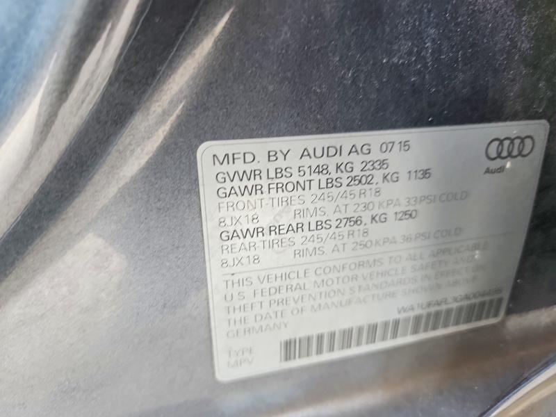 48239876 :رقم المزاد ، WA1UFAFL3GA004498 vin ، 2016 Audi A4 Allroad مزاد بيع
