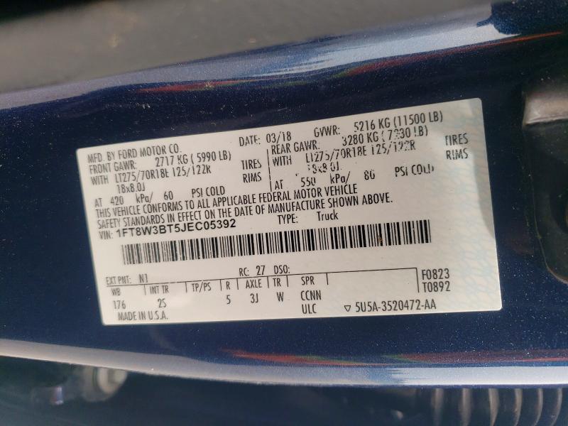 Продаж на аукціоні авто 2018 Ford F350, vin: 1FT8W3BT5JEC05392, номер лоту: 49066836