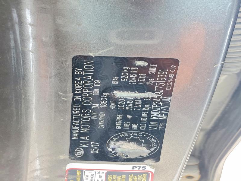 49921746 :رقم المزاد ، KNDJP3A59J7519391 vin ، 2018 Kia Soul مزاد بيع